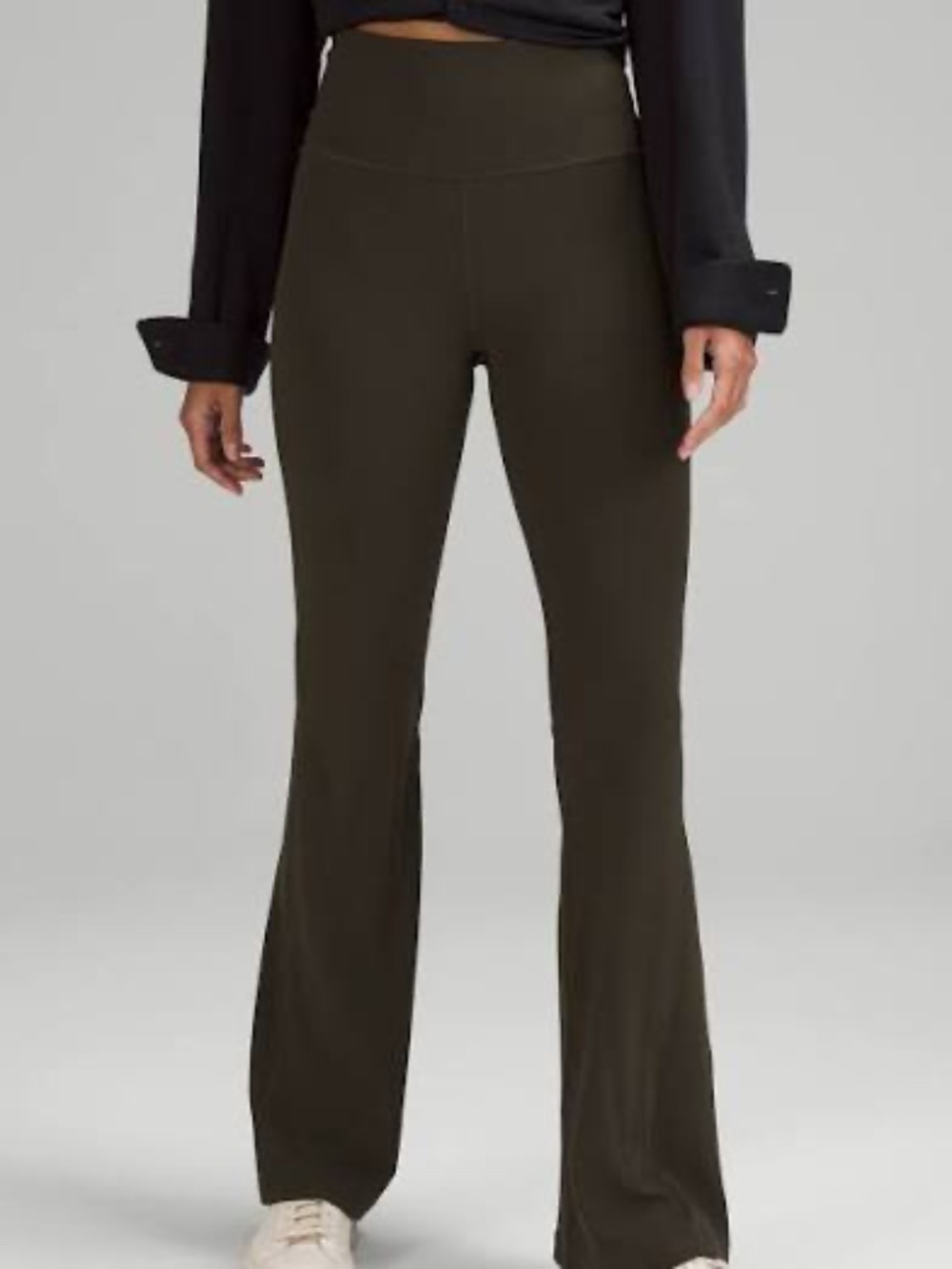Lululemon Groove Nulu Super-High-Rise Flared Pant Regular Dark Olive 10